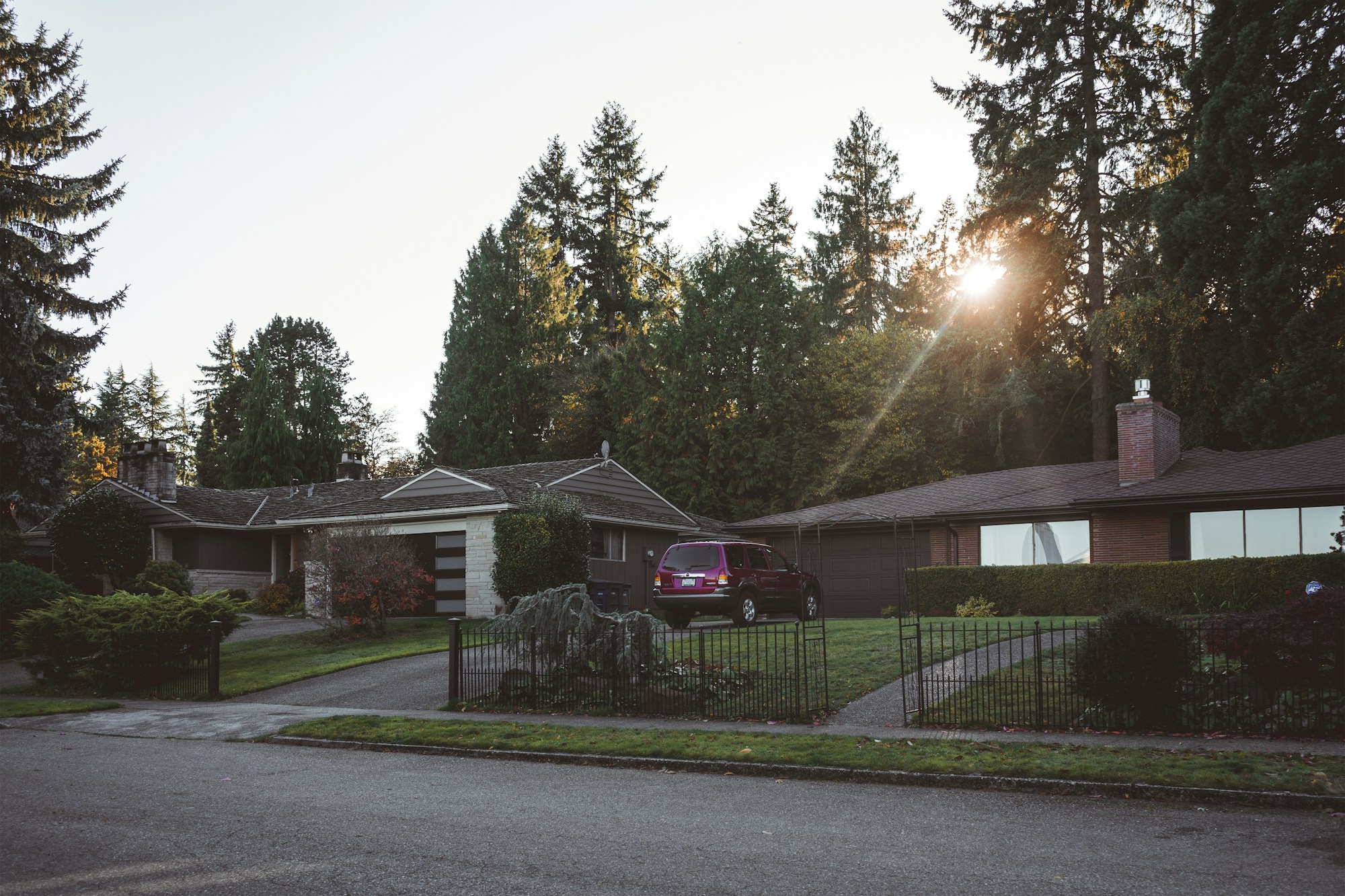 Residential home surrounded by Pacific Northwest greenery